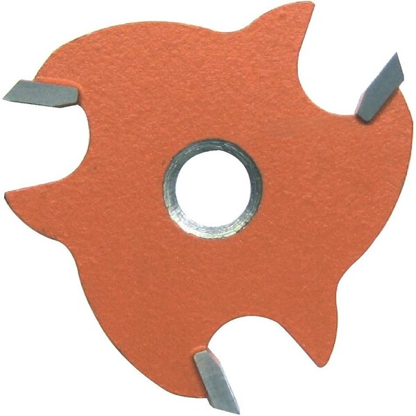 3-Wing Slot Cutter with 45-Degree Bore, 5/32-Inch Cutting Length, 5/16-Inch Bore
